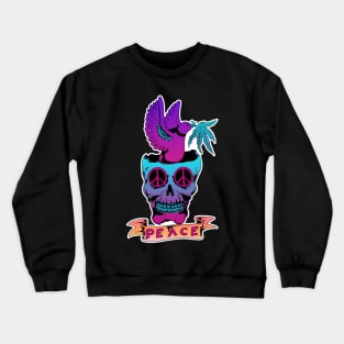 Peace Skull Vaporwave Crewneck Sweatshirt